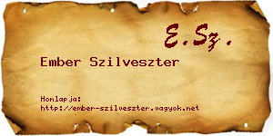 Ember Szilveszter névjegykártya